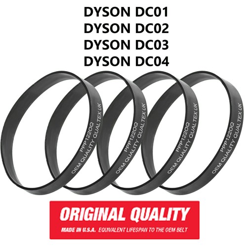 4 x Premium Quality Vacuum Cleaner Drive Belts For Dyson DC01 DC04 DC07