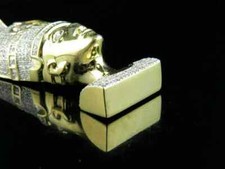 14K Yellow Gold Finish Egyptian Queen Nefertiti Diamond Pendant Charm 2 ct