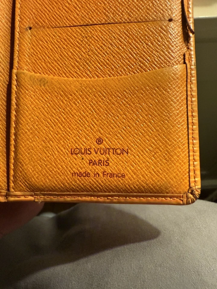 Louis Vuitton Epi Leather Men’s Wallet Mandarin Orange Vintage Used FREE SHIP - Изображение 2 из 4