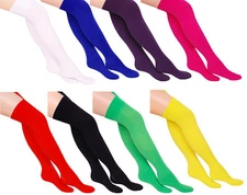 LADIES OVER THE KNEE SOCKS, THIGH HIGH SOCKS -22 Colours-made with tights fabric