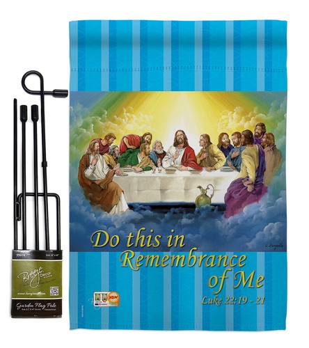 Last Supper Faith Religious passover meal final Thursday Garden House Yard Flag - Picture 7 of 13