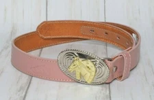 Nocona Belt Co Stamped Western Leather Belt Size 28