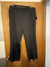 NWT Briggs Black Expandable Easy Fit Waistband Pull-on Pants Plus 18WS Short