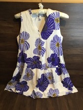 Nine West Blue Floral Sleeveless Dress Size S