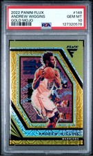 2022-23 Panini Flux Andrew Wiggins 149 Gold Mojo Warriors /10 Only PSA 10 GEM MT
