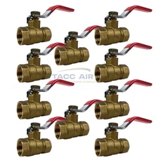10 PC 1/2" NPT Brass Ball Valve Full Port Shut-Off Valve CSA Approved 600psi WOG