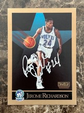 1990-91 SKYBOX JEROME POOH RICHARDSON #173 SIGNED AUTO RC ROOKIE CARD AUTOGRAPH. rookie card picture