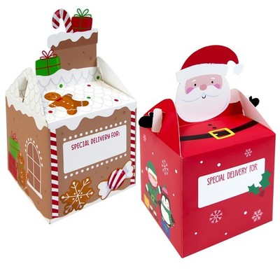 Weihnachten 4er Pack Leckerli Boxen 19 cm x 10 cm x 10 cm 100% recycelbar