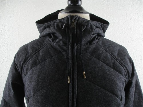 Damen S prAna Mona grau Daunen Puffer Stepp Jacke Mantel Parka Kapuze Full-Zip - Bild 4 von 24