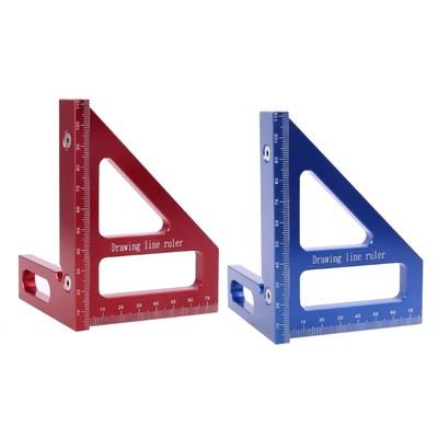 Woodworking Ruler 45/90 Degree Angle Gauge for Engineer Carpenter Drawing