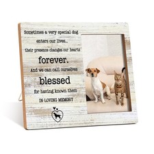 Dog Memorial Gifts Photo Frame, Rustic Wooden Picture Frame, 8x10 Inches, Hol...