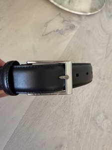 Johnston & Murphy Boy's Black Leather Dress Belt Sz 4 (18)