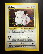 Clefairy 005/102 Base Set Holo Rare 1999 English Pokemon TCG Ken Sugimori
