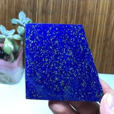 73-78-7mm Natural Lapis lazuli slice Crystal gemstone Polish/rough 103g A2868