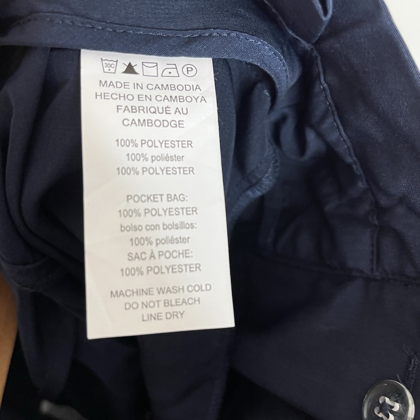 Michael Kors Wide Leg Cropped Pants Blue Womens L Tie Waist High Rise Pleated thumbnail 8