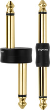 Gold-Plated Guitar Pedal Effects Patch Connector Coupler 2 Pack6.35Mm to 6.35Mm