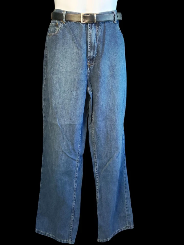 Мужские повседневные джинсы из синей джинсовой ткани с широкими штанинами Nautica  - Изображение 3 из 4