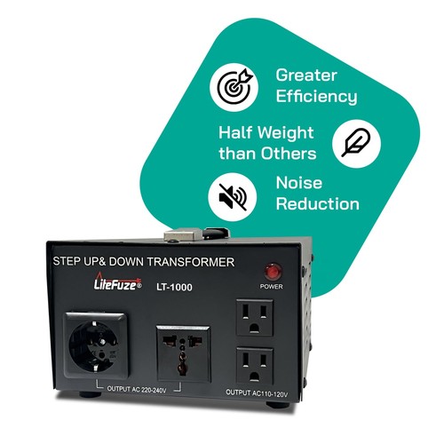 LT Series 1000 Watt Voltage Converter Transformer Step Up/Down - 110v to 220v... - Picture 9 of 9