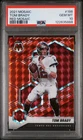 2021 Panini Mosaic PSA 10! Tom Brady #186 Red Mosaic Prizm Gem Mint Color Match