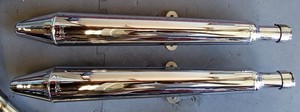 Norton Commando Mufflers with Norton logo
