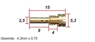 Leerlaufdüse für Keihin Vergaser CVK CVH FCR BH BD KHS-05C