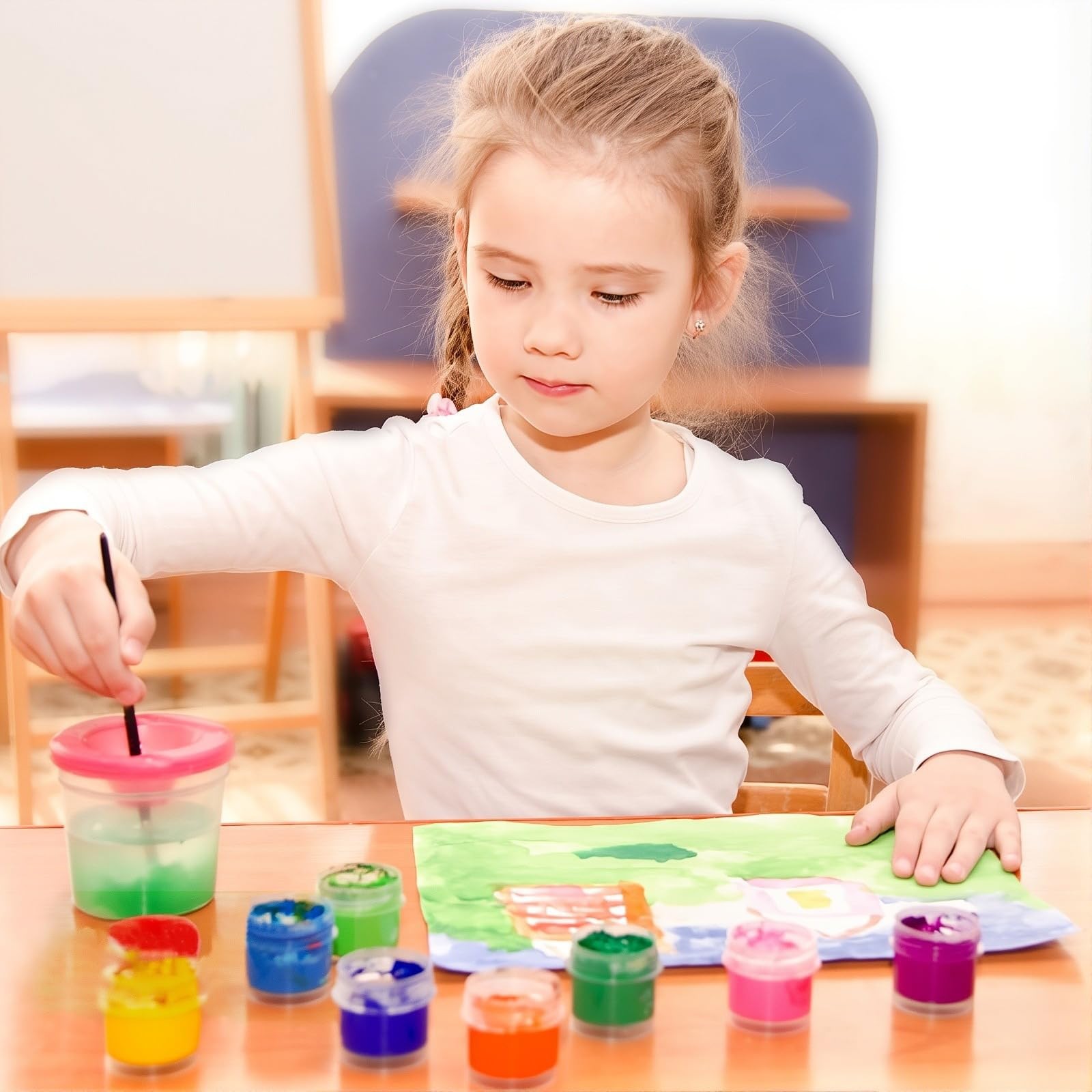 25 Pack Empty Paint Pots, 10ml/0.34 OZ Clear Small Paint Cups, Plastic Small