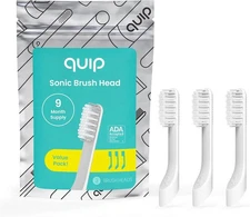 quip Sonic Toothbrush Replacement Heads for Adults - 3 Pack - Original Color 