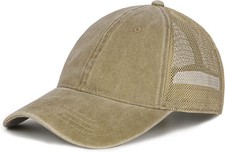 Zylioo XX-Large Washed Trucker Caps Hats for Big Heads,Vintage Mesh Baseball Ca