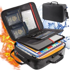 Fireproof Document Bag With Lock 17 X 11.8 X 5 Inch Fireproof Document Safe Fi
