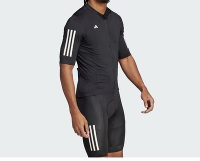 NWT Adidas Tempo 3-Stripes Cycling Jersey SZ MEDIUM JD7177 $110 Full-Zip $110