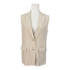 Uniqlo Women's Cream Blazer Vest Size Small