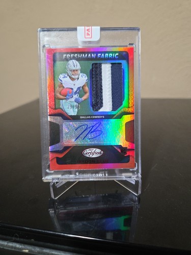 2025 Panini Certified Jaydon Blue - Freshman Fabric Mirror Red /99 RPA Cowboys