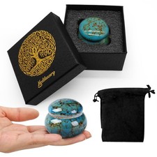 Small Urns for Human Ashes Keepsake,Ceramic Small Cremation Urn for Ashes for...
