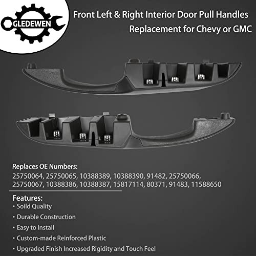 Interior Pull Door Handle, Compatible with 2003-2019 Interior Front Grey Gray