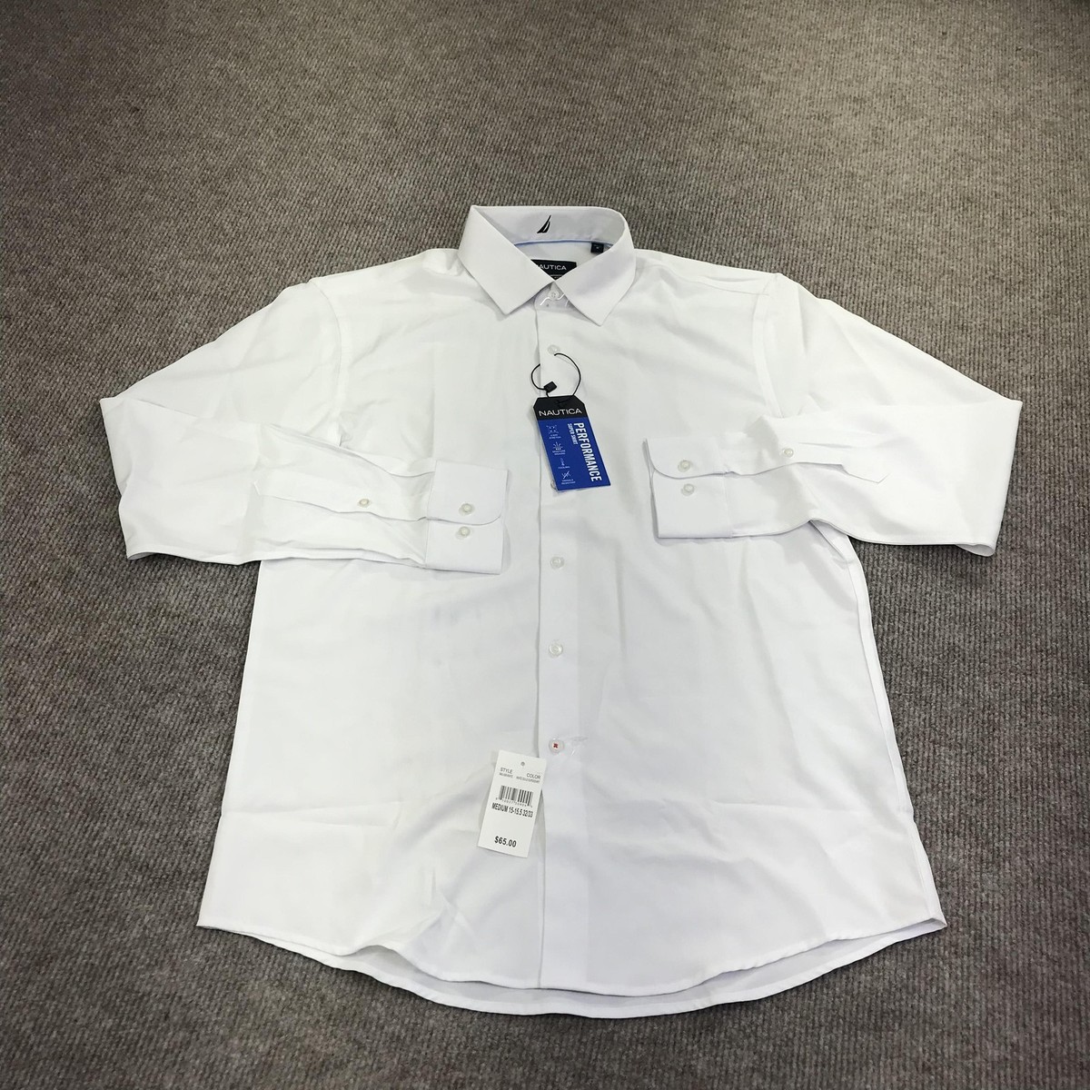 Nautica Dress Shirt Mens Medium White Solid Performance Stretch Long Sleeve | eBay Nautica Dress Shirt Mens Medium White Solid Performance Stretch Long Sleeve | eBay