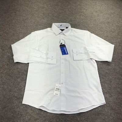 Nautica Dress Shirt Mens Medium White Solid Performance Stretch Long Sleeve | eBay Nautica Dress Shirt Mens Medium White Solid Performance Stretch Long Sleeve | eBay