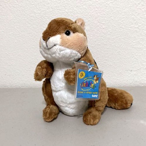 NEW CLASSIC RETIRED WEBKINZ CHIPMUNK by Ganz Plush Animal Unused Code Tag HM217