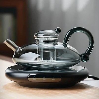 Electric Heating Teapot Glass Tea Mouse European Tea Separation Pot with two cup