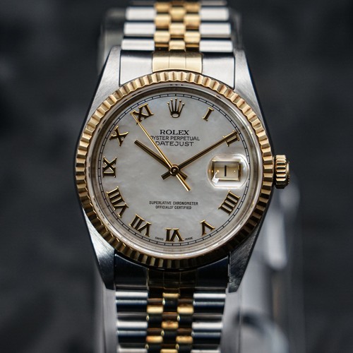 Rolex Datejust 16233 Mother Of Pearl Dial 2 Tone Jubilee Bracelet - Papers & Box