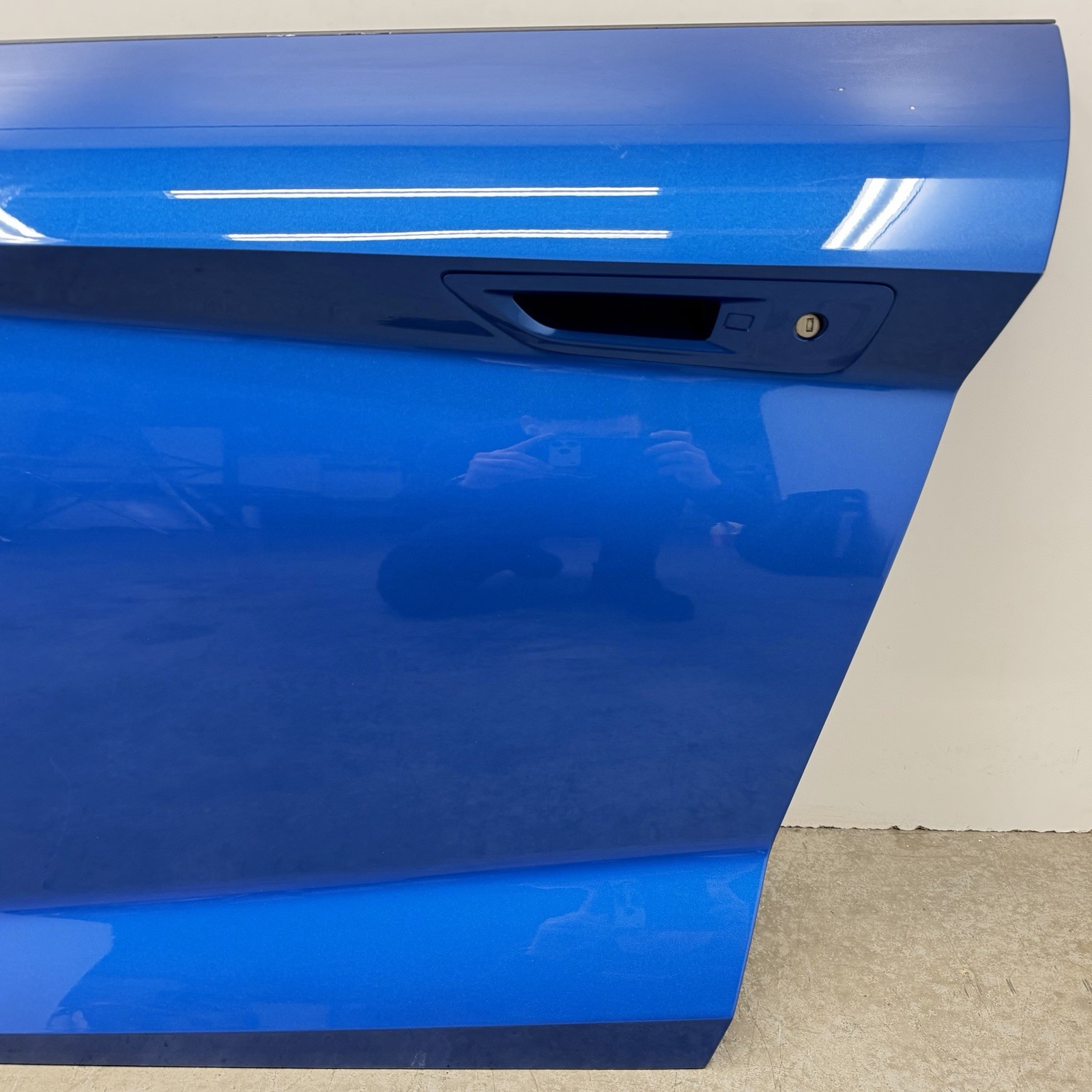 17-23 Audi R8 Coupe Driver Left Door Shell Complete With Glass Ara Blue OEM