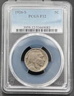 1926 S Buffalo Nickel PCGS Fine 12, Low Mintage, Key Date