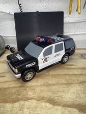De colección 1994 Funrise Unidad de Policía Metropolitana de EE. UU. 208 Juguete Chevy Suburban se enciende, habla