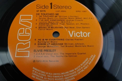 Elvis Presley HE TOUCHED ME 1972 UK LP 1st Press PLAYS MINT MINUS HEAR