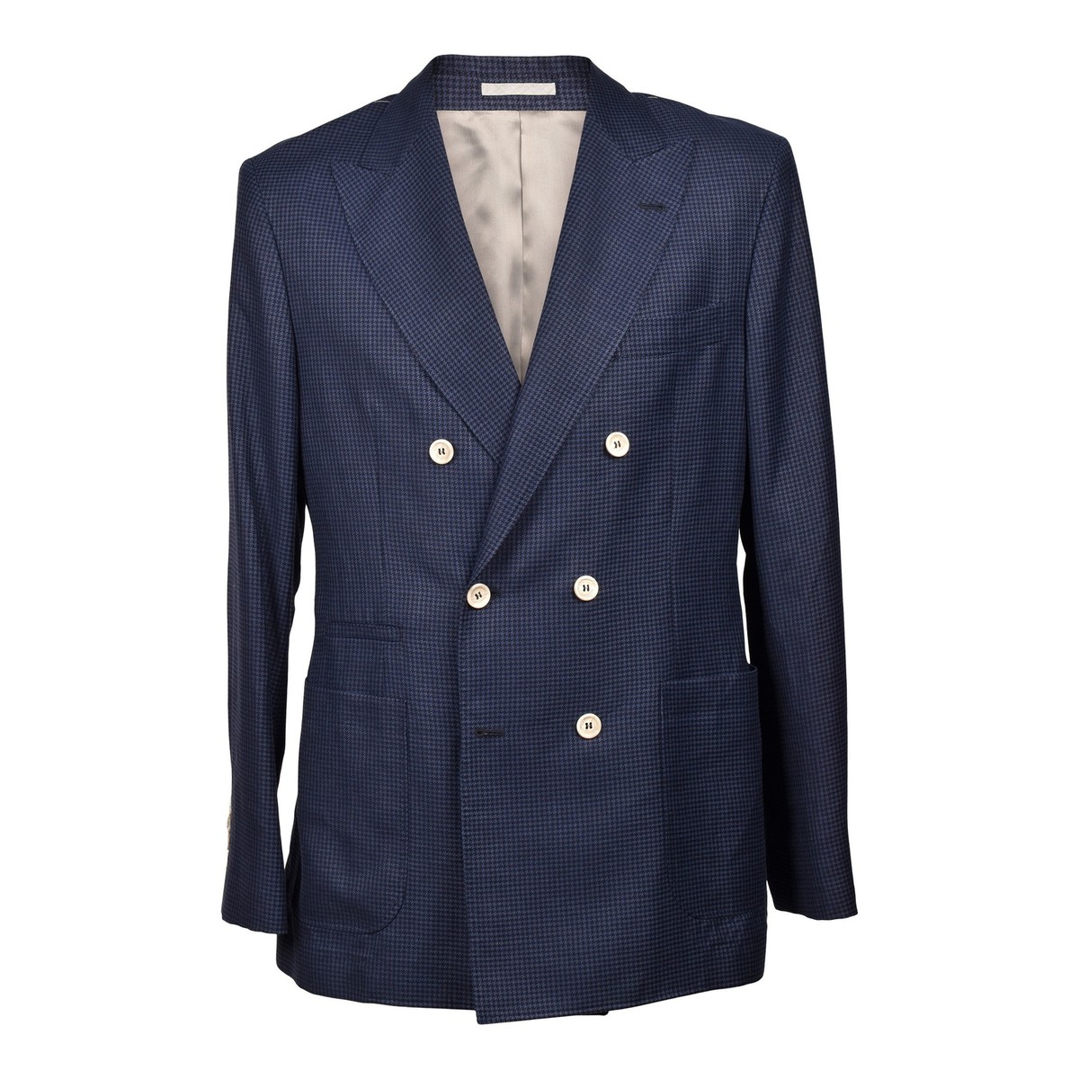 BRUNELLO CUCINELLI ダブルボタン BRUNELLO CUCINELLI MEN'S HOUNDSTOOTH DOUBLE BREASTED SUIT MSRP
