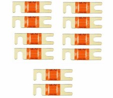 IMC Audio 50 Amp Mini ANL Fuse Gold for Car Audio Auto Marine Audio 10 Pack