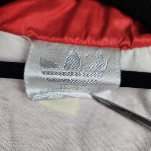 Vintage Adidas 90s Windbreaker Jacket Women Medium? Full Zipper Red Retro Lined - Picture 7 of 11