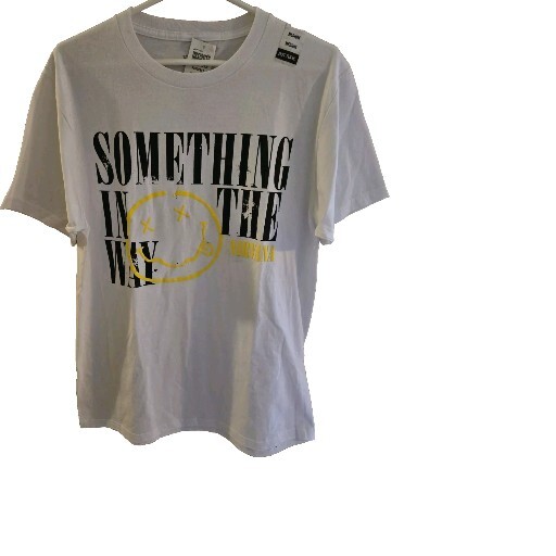 Nirvana Something In The Way Puff Paint Smiley Face T-Shirt Men’s Size Medium