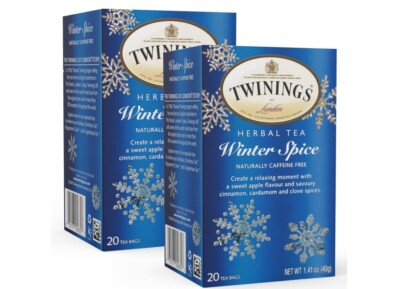 Twinings Herbal Tea, Winter Spice, Caffeine Free, 20 Tea Bags, 1.41 oz Pack of 2