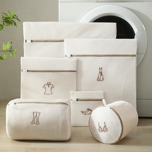 3pcs thickened mesh laundry bags durable for underwear bra lingerie tops skirts