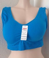 NWT WOMEN'S PLUS SPORT BRA REMOVABLE-PADDED CUPS SEAMLESS ONE SIZE FITS 2X -3XL